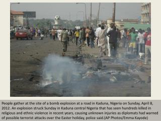 Easter car bombing in Nigeria