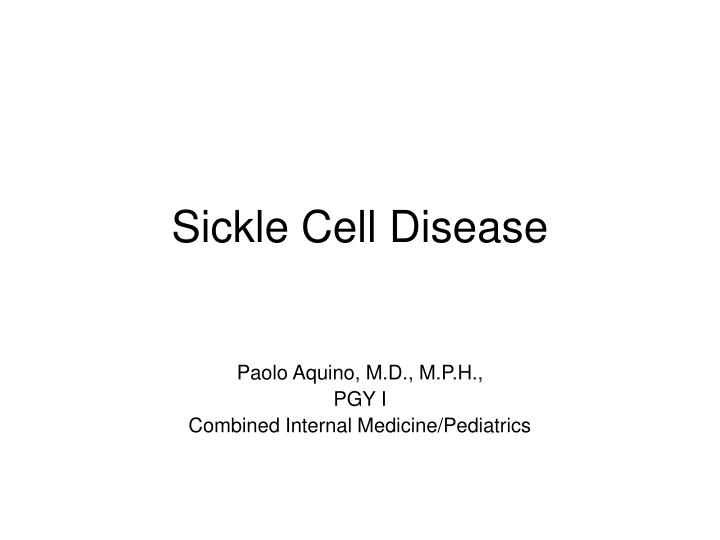 sickle cell disease