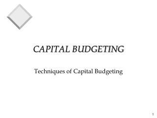 CAPITAL BUDGETING