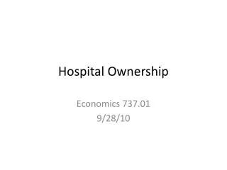 Hospital Ownership