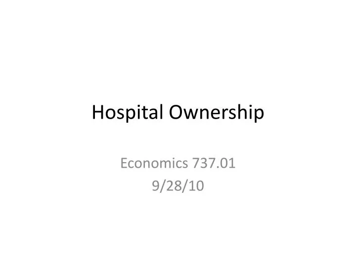 hospital ownership