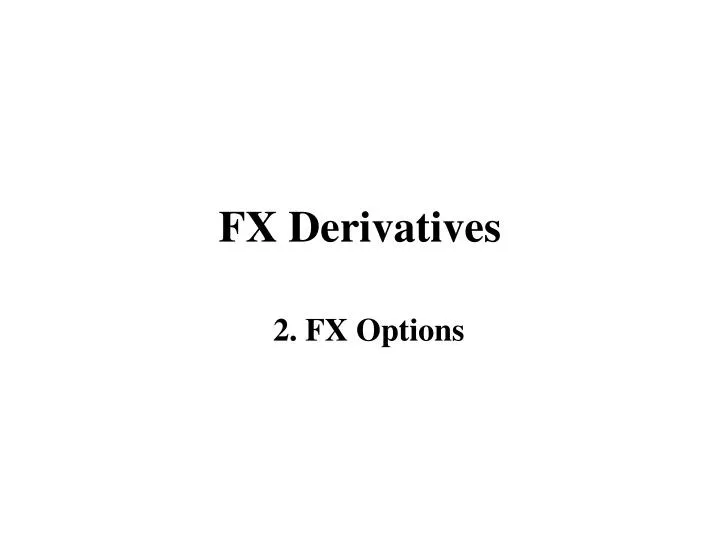 fx derivatives