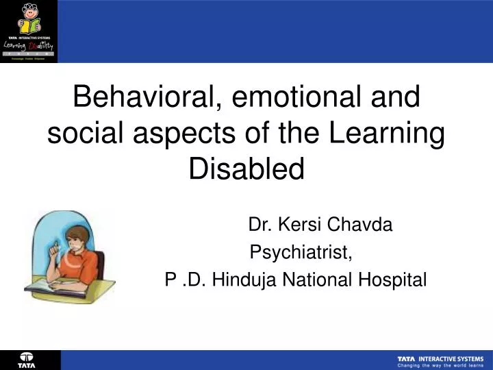 behavioral emotional and social aspects of the learning disabled