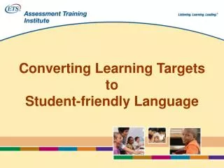 Converting Learning Targets to Student-friendly Language