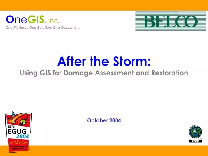 after the storm using gis for damage assessment and restoration