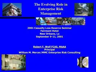 The Evolving Role in Enterprise Risk Management