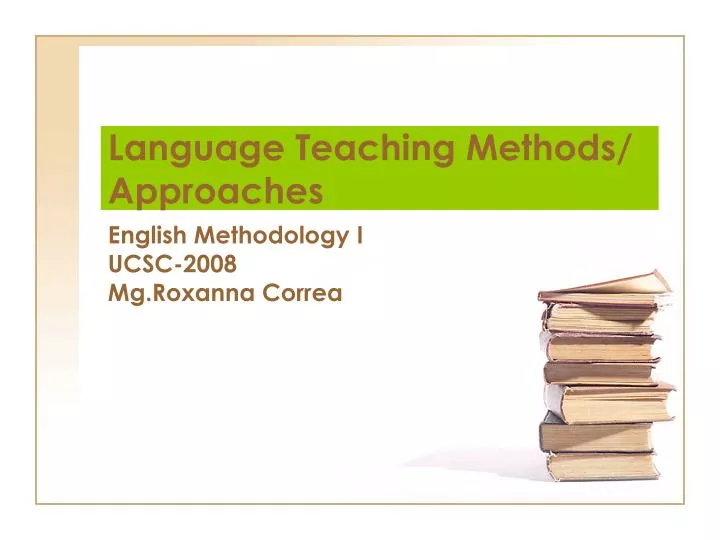 language teaching methods approaches