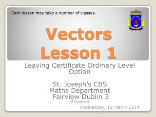 Vectors Lesson 1