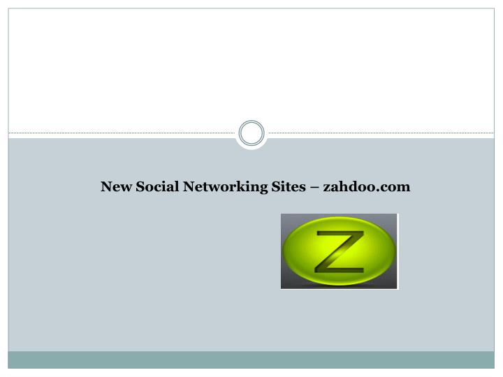 new social networking sites zahdoo com