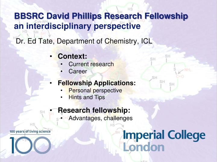 bbsrc david phillips research fellowship an interdisciplinary perspective