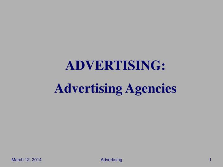 advertising advertising agencies