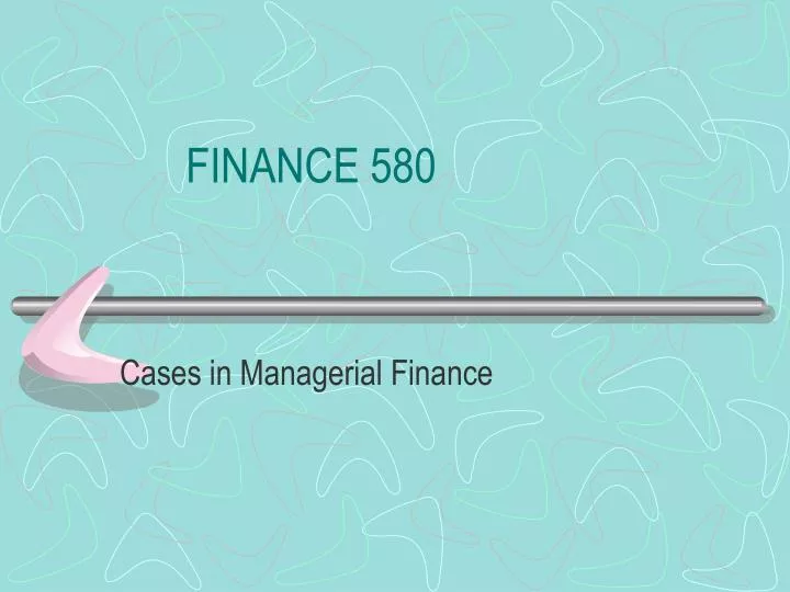 finance 580