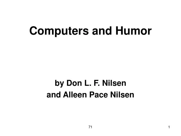 computers and humor