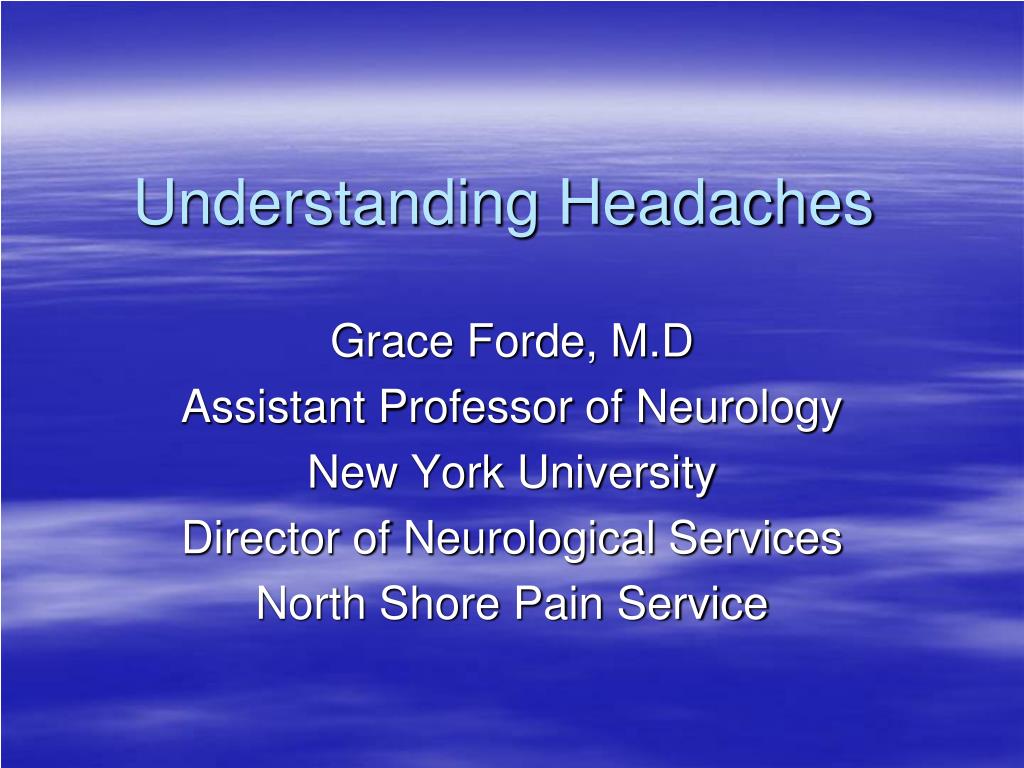 PPT - Understanding Headaches PowerPoint Presentation, free download ...