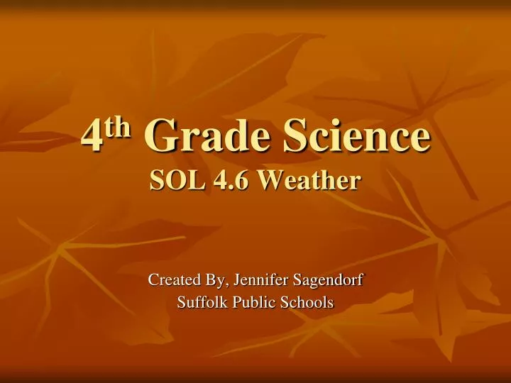 4 th grade science sol 4 6 weather