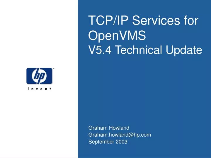 tcp ip services for openvms v5 4 technical update