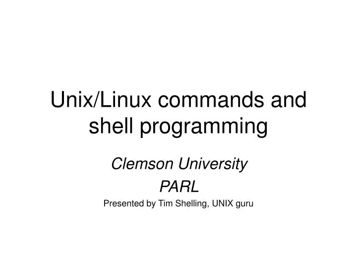 unix linux commands and shell programming