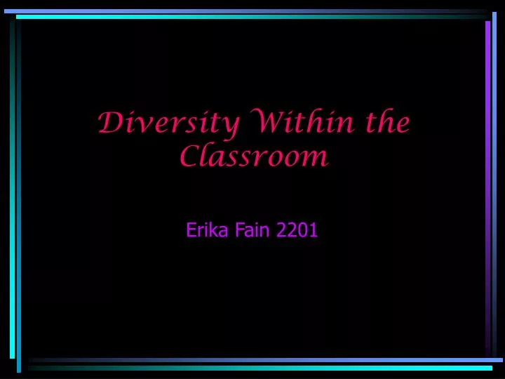 diversity within the classroom