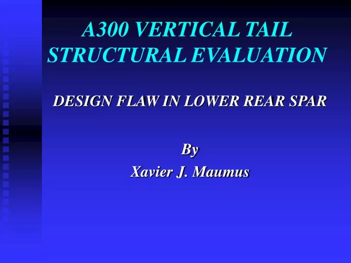 a300 vertical tail structural evaluation