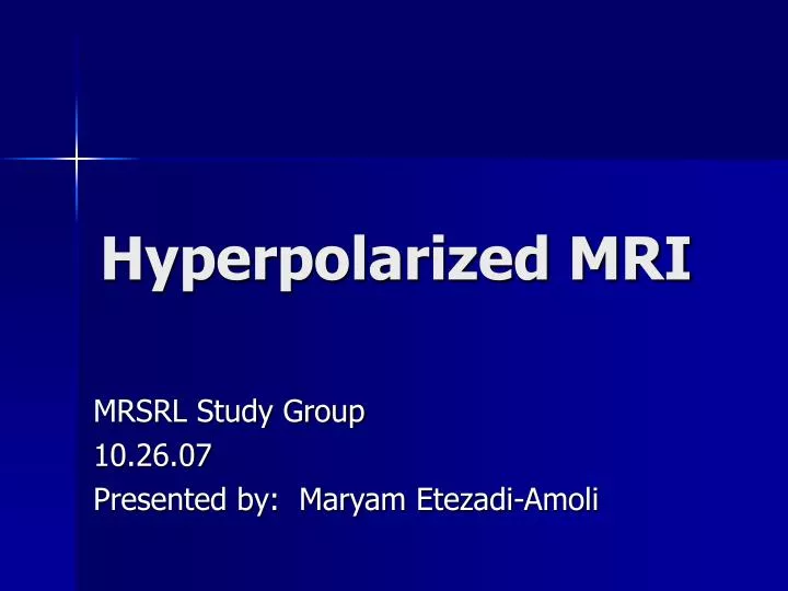 hyperpolarized mri