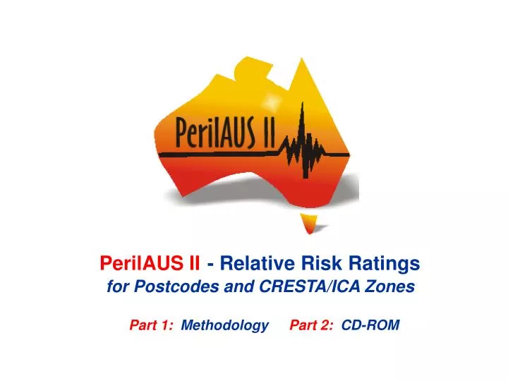 perilaus ii relative risk ratings for postcodes and cresta ica zones