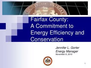 Fairfax County: A Commitment to Energy Efficiency and Conservation
