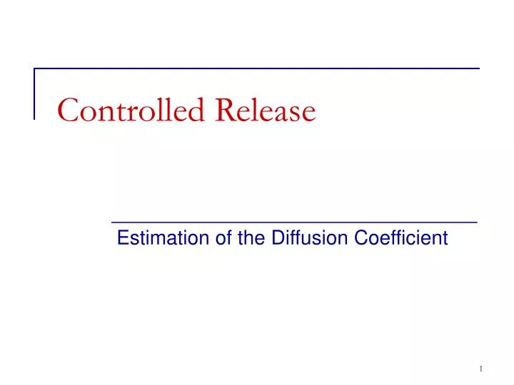 controlled release