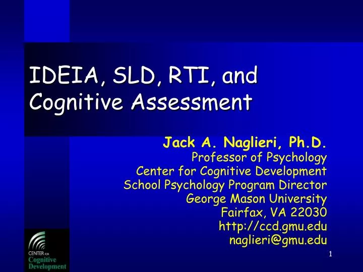 ideia sld rti and cognitive assessment