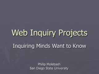 Web Inquiry Projects