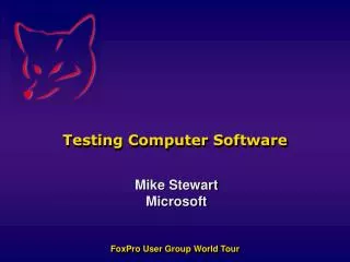 Testing Computer Software