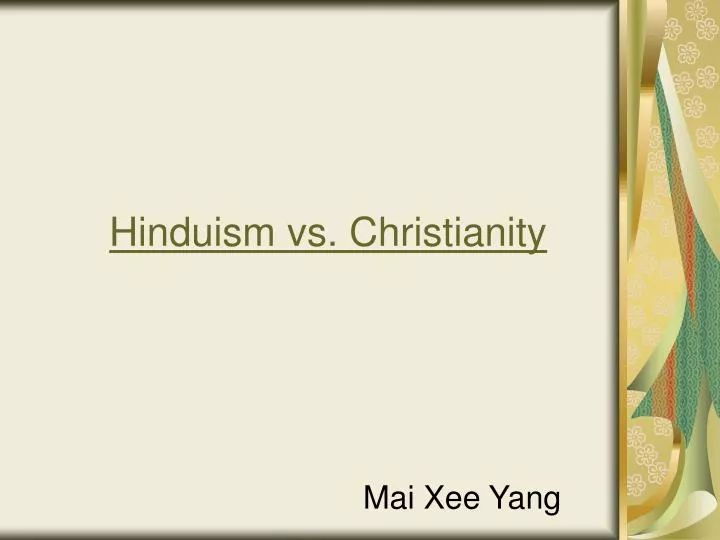 hinduism vs christianity
