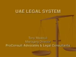 UAE LEGAL SYSTEM