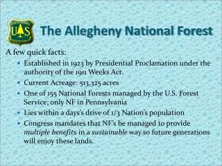 The Allegheny National Forest