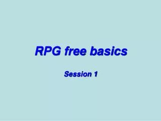 RPG free basics