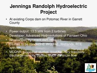 Jennings Randolph Hydroelectric Project