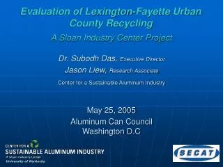 Evaluation of Lexington-Fayette Urban County Recycling