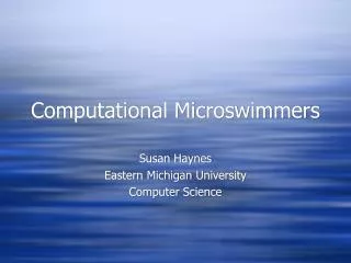 Computational Microswimmers