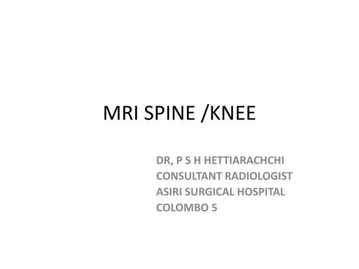 mri spine knee