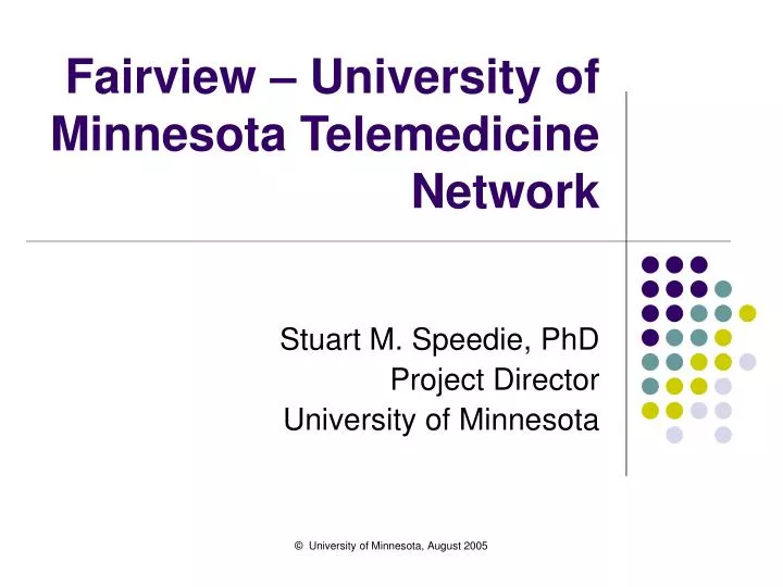 fairview university of minnesota telemedicine network