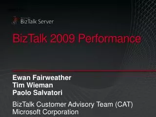 BizTalk 2009 Performance