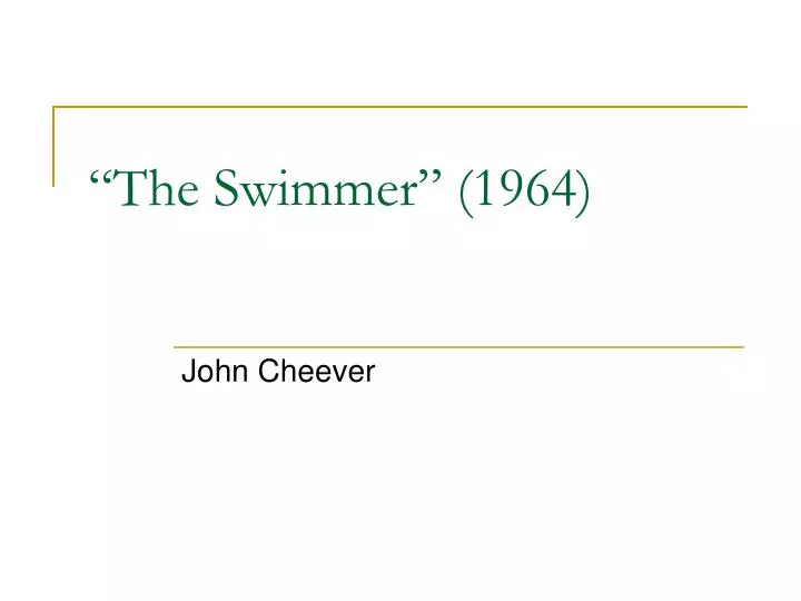 the swimmer 1964