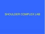 SHOULDER COMPLEX LAB - slide 1