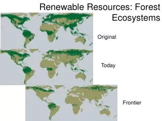 Renewable Resources: Forest Ecosystems