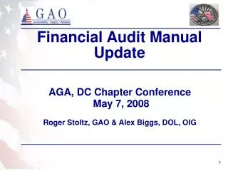 Financial Audit Manual Update