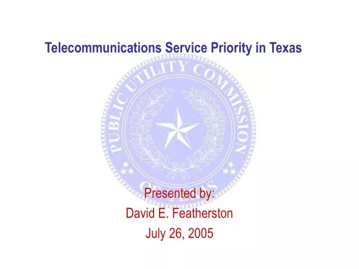 telecommunications service priority in texas