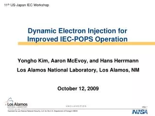 Dynamic Electron Injection for Improved IEC-POPS Operation