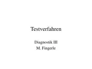 Testverfahren