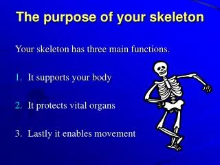 The purpose of your skeleton