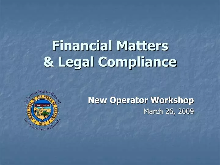 financial matters legal compliance