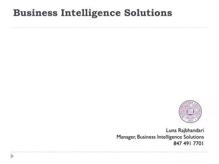 business intelligence solutions